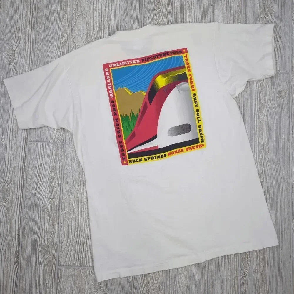 Vintage 90s Fruit of the Loom Men's XL Marlboro Unlimited Pipestone Pass T-Shirt - Picture 3 of 9
